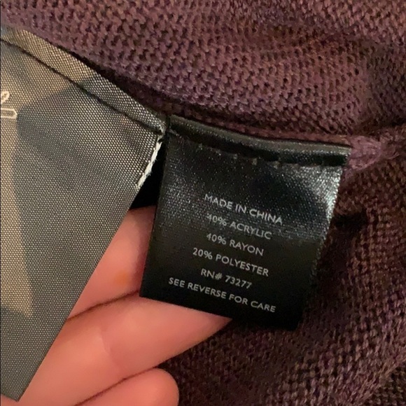 Simply Vera eggplant colored sweater, asymmetrical - Picture 7 of 8